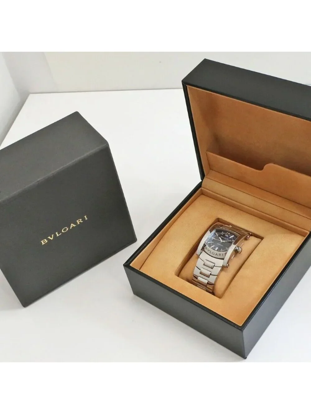 Bvlgari Heaven Assioma SS Blue Gray Automatic Winding Watch